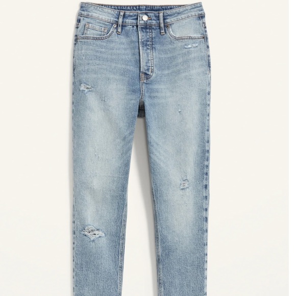 Old Navy Extra High-Waisted Button-Fly Pop Icon Cut-Off Skinny Jeans - Picture 2 of 5